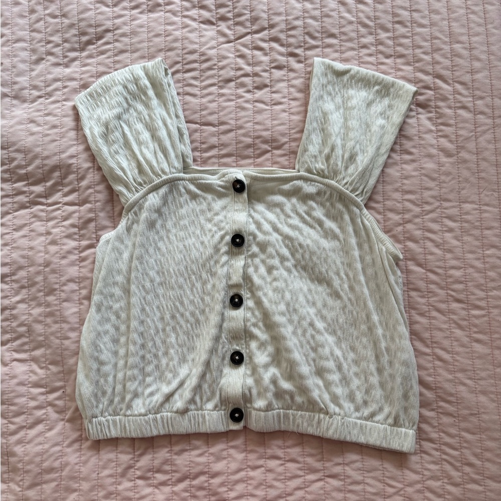 Madewell Sleeveless Cropped Blouse - Size M